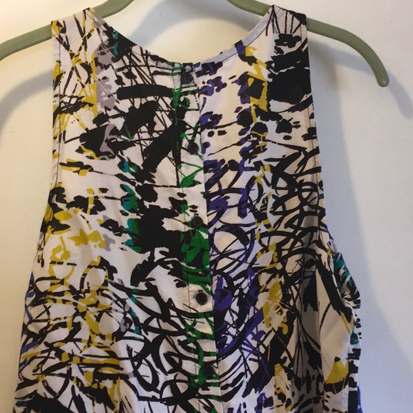 Woven Cream/black/bright color size large tunic - Picture 3 of 4